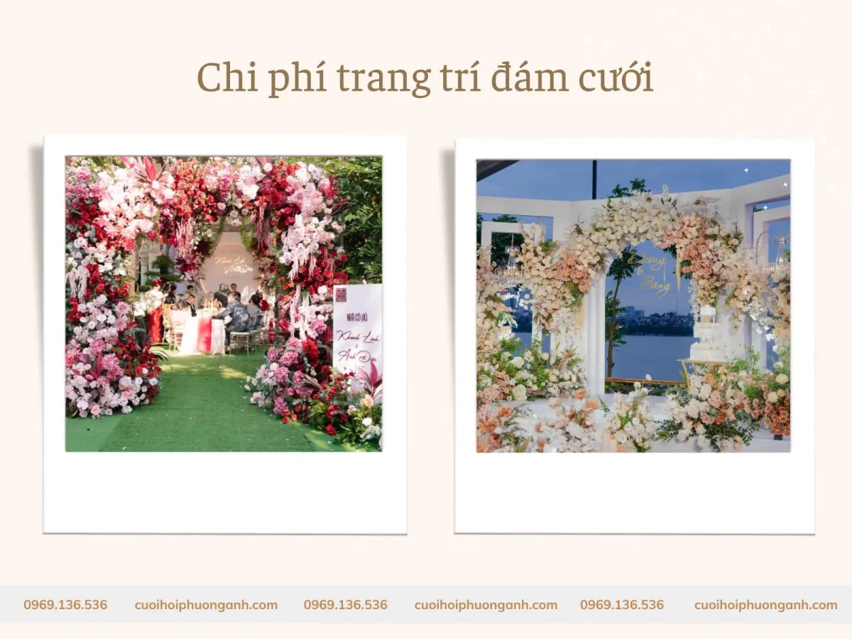 Chi phí trang trí đám cưới