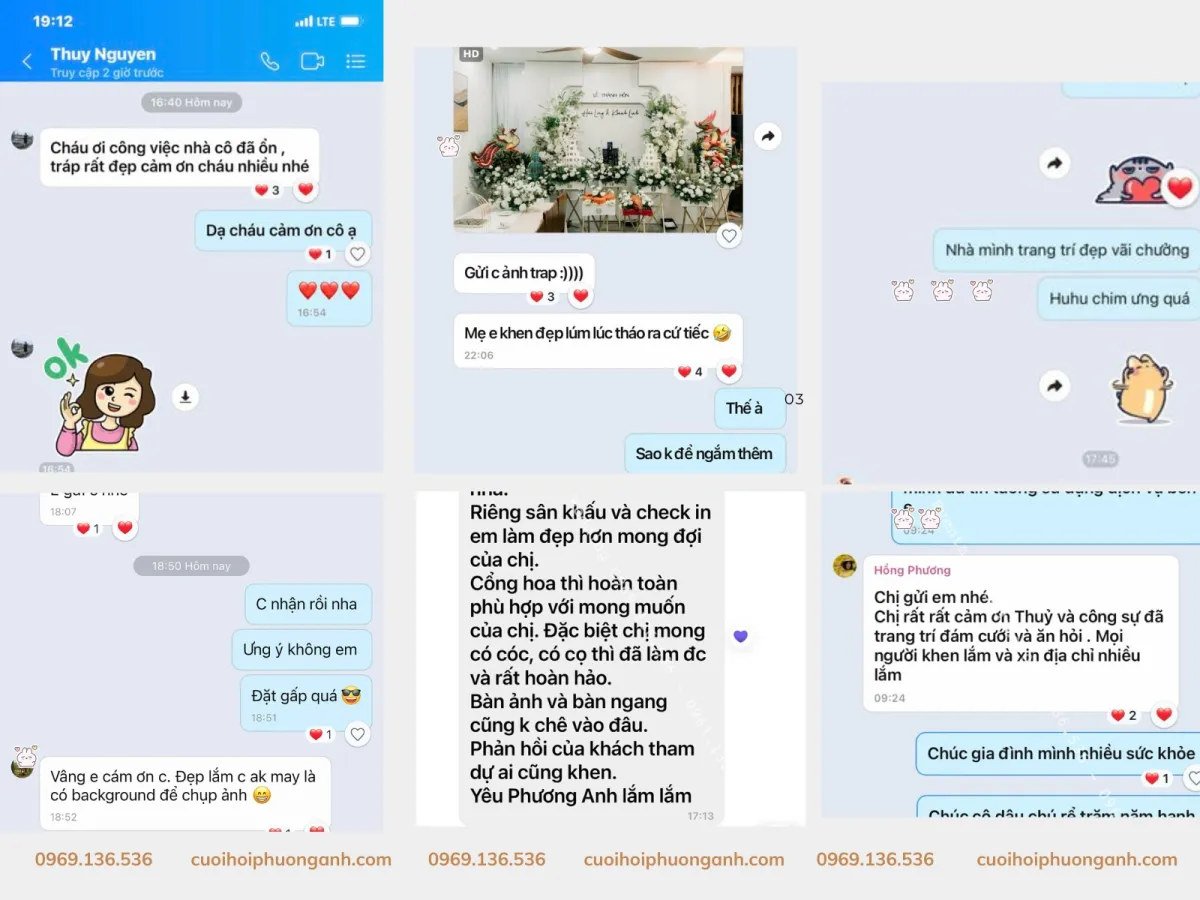 Phản hồi từ khách hàng đã sử dụng dịch vụ của Phương Anh Wedding 1