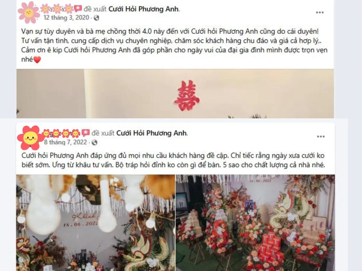Đánh giá khách hàng về Chia sẻ khách hàng về dịch vụ tráp ăn hỏi của Phương Anh Wedding
