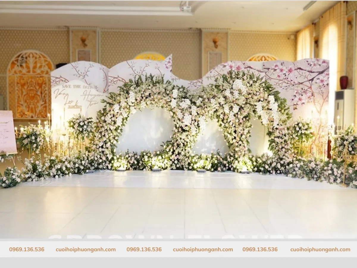 Background chụp hình tuyệt đep tại sảnh khách sạn New Day Hà Đông