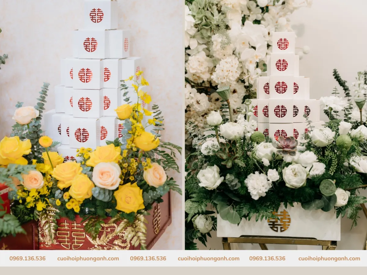 Thành phần trong tráp bánh kẹo ăn hỏi