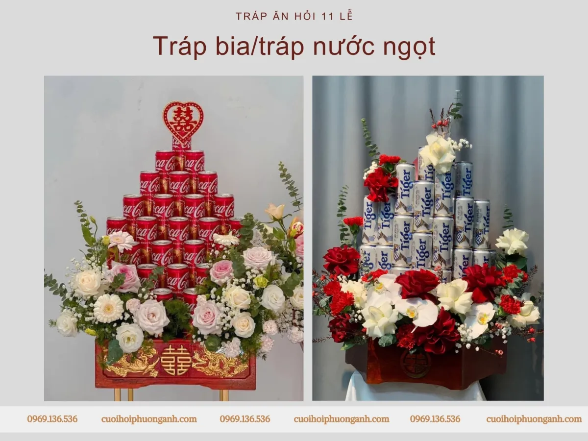 Tráp bia, tráp nước ngọt trong bộ tráp 11 lễ