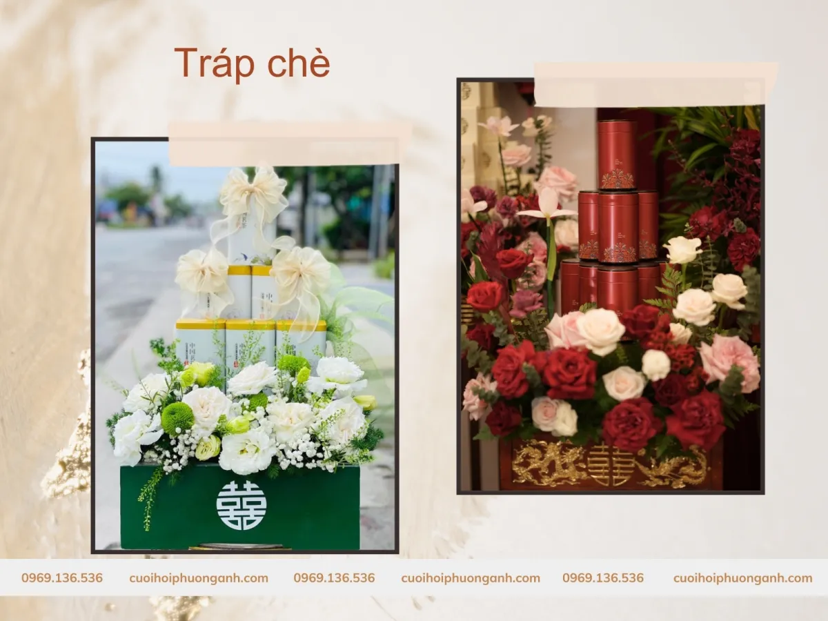 Tráp chè trong bộ tráp 9 lễ