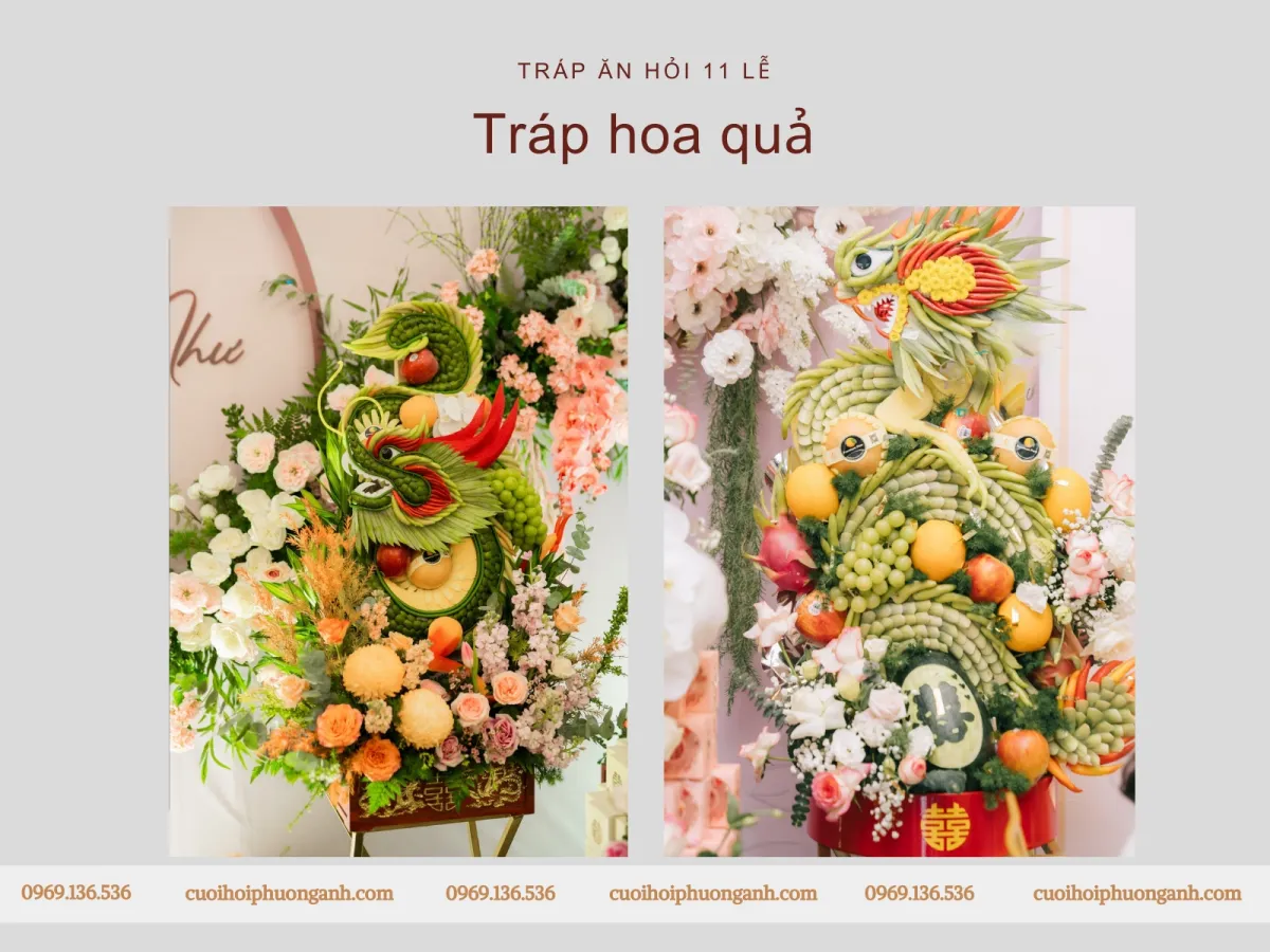Tráp trầu cau trong bộ tráp ăn hỏi 11 lễ