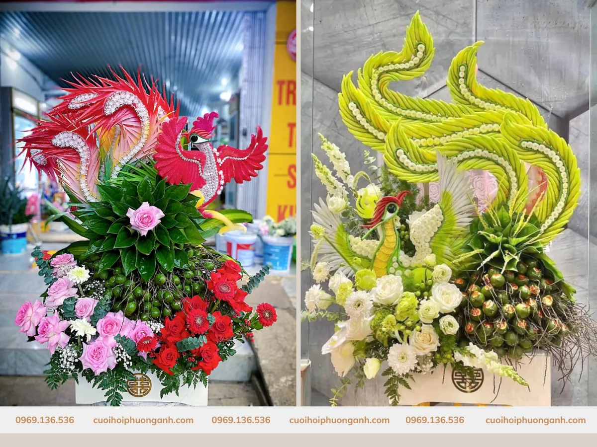 Tráp trầu cau Rồng Phượng