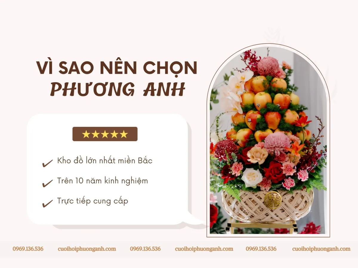 Vì sao nên chọn dịch vụ tráp ăn hỏi tại Phương Anh Wedding