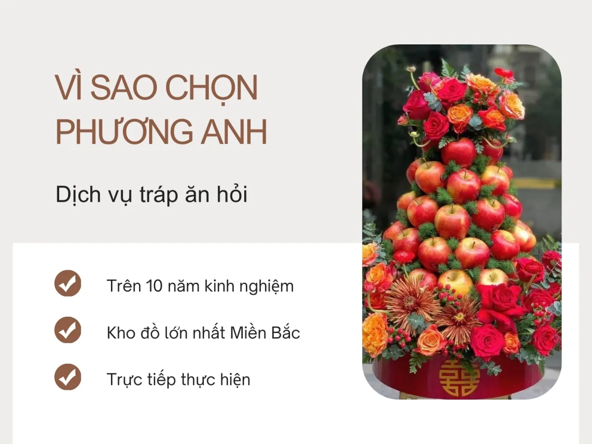 Vì sao nên chọn Dịch vụ tráp ăn hỏi tại Cưới hỏi Phương Anh