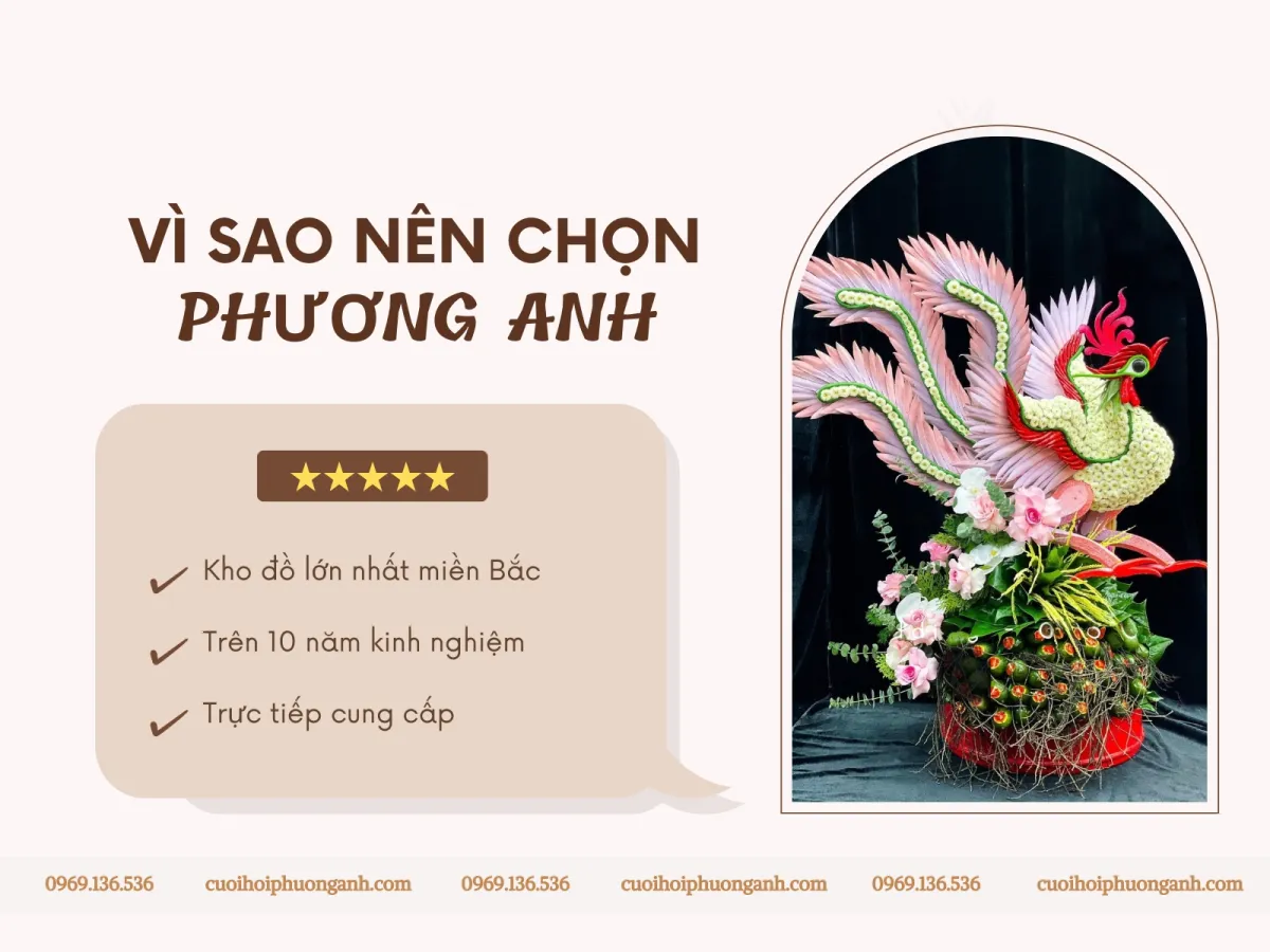 Vì sao nên đặt tráp rồng phượng tại Phương Anh Wedding?