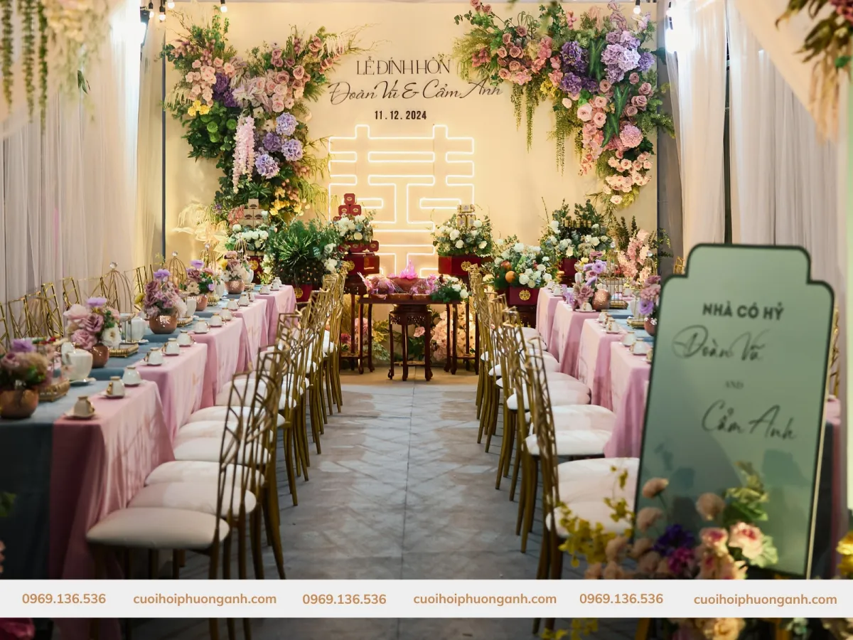 Trang trí lễ đính hôn cặp đôi Cẩm Vũ - Đoàn Anh 4