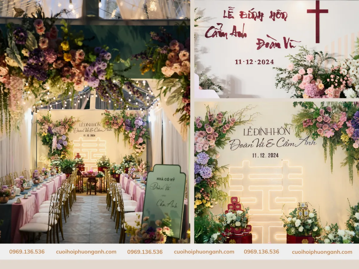 Trang trí lễ đính hôn cặp đôi Cẩm Vũ - Đoàn Anh 7