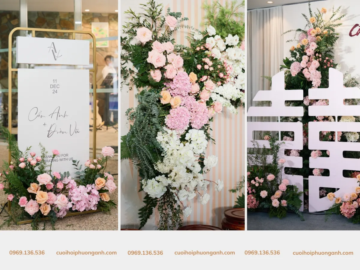 Trang trí lễ đính hôn cặp đôi Cẩm Vũ - Đoàn Anh 1