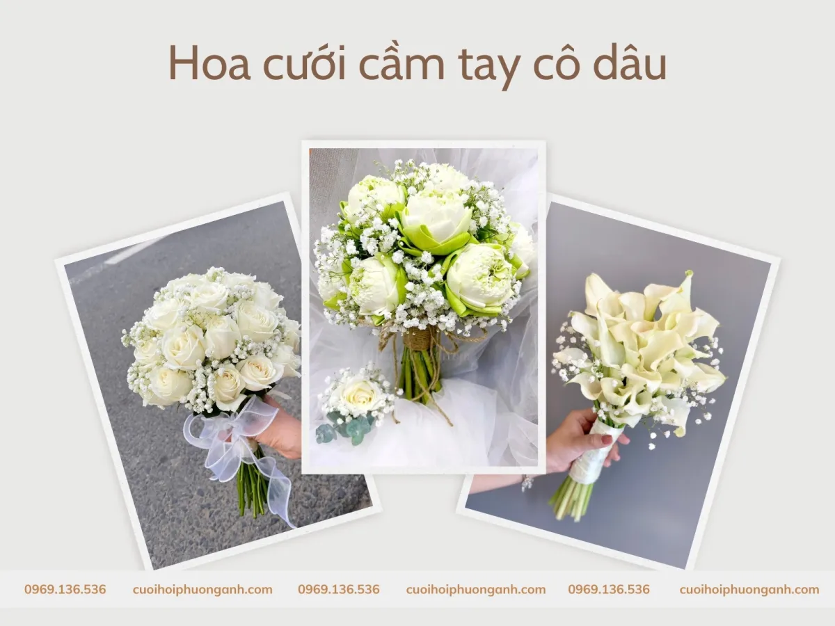 Dịch vụ hoa cưới cầm tay cô dâu