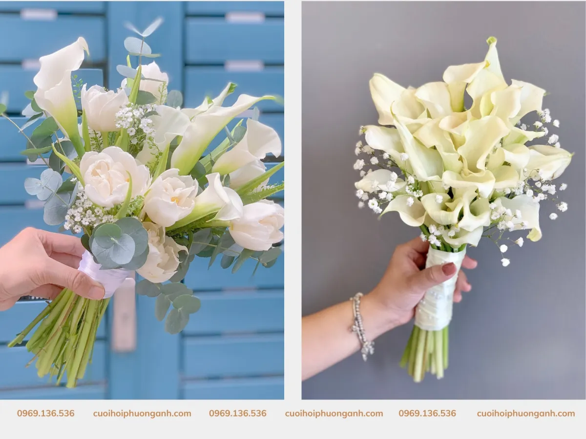 Mẫu hoa hoa cưới cầm tay cô dâu tại Phương Anh 6