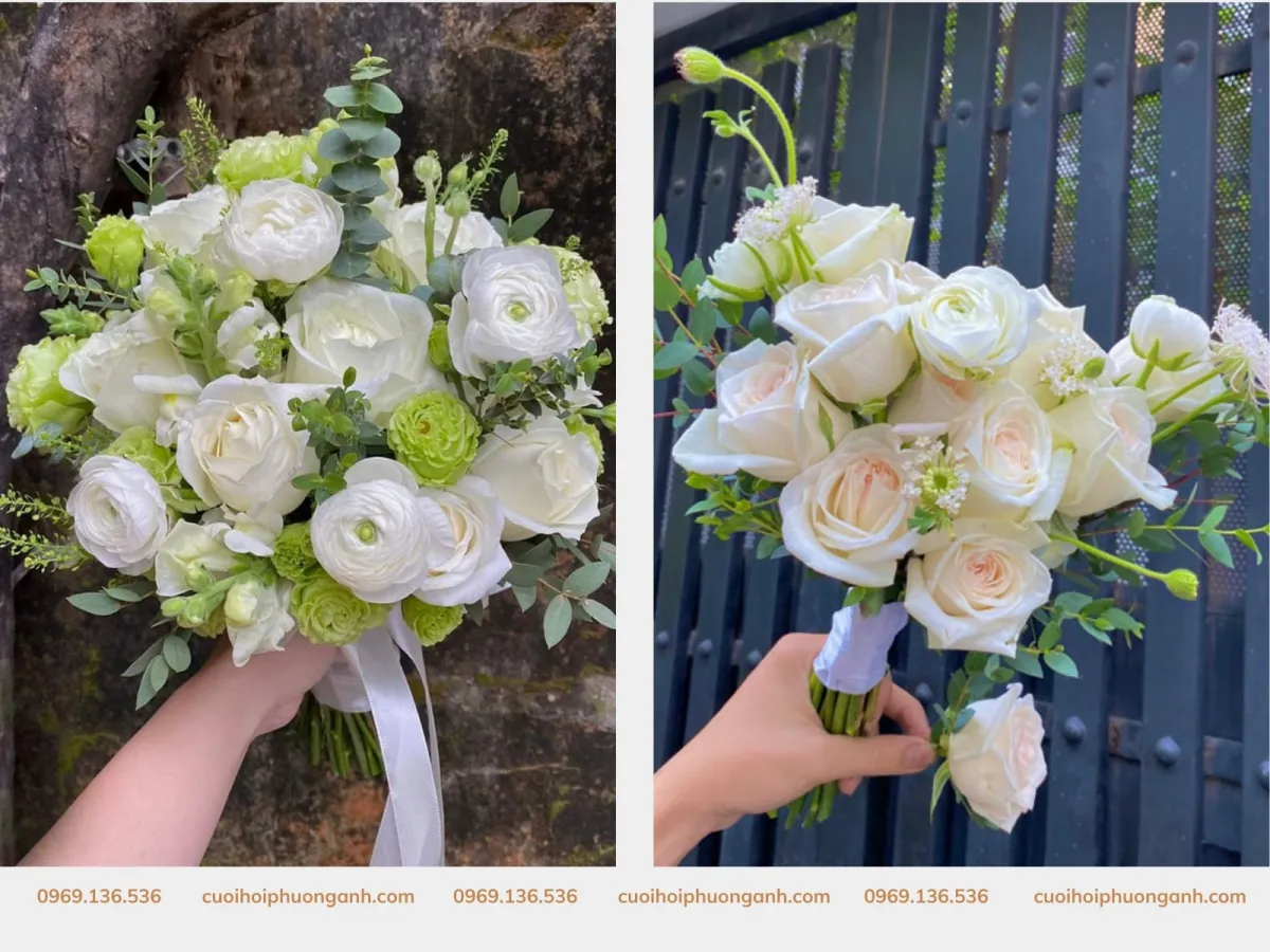 Mẫu hoa hoa cưới cầm tay cô dâu tại Phương Anh 7