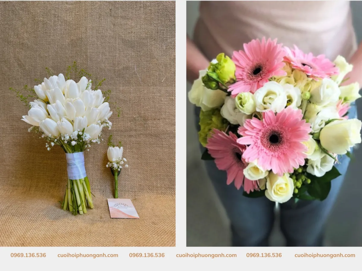 Mẫu hoa hoa cưới cầm tay cô dâu tại Phương Anh 5