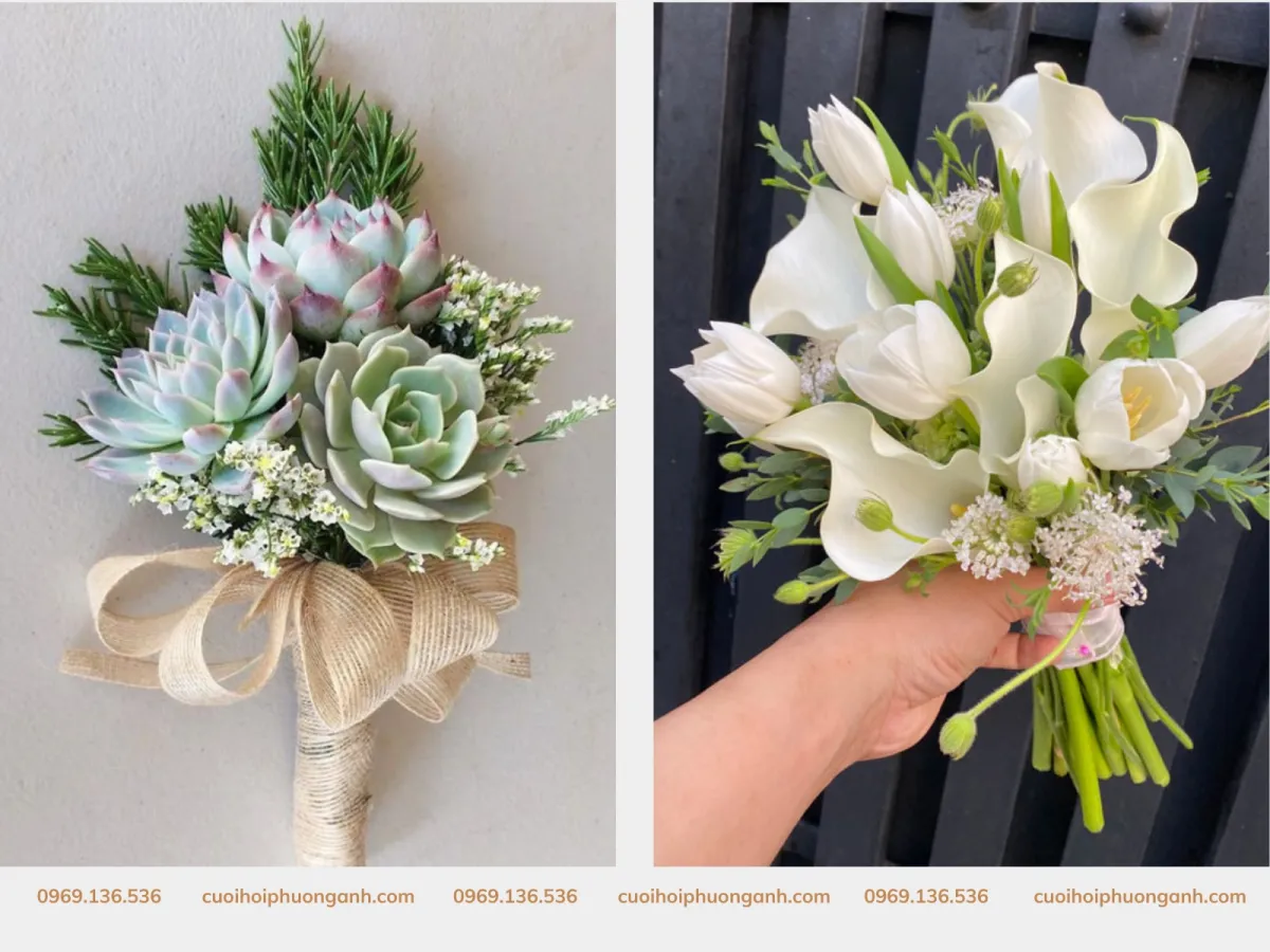 Mẫu hoa hoa cưới cầm tay cô dâu tại Phương Anh 4