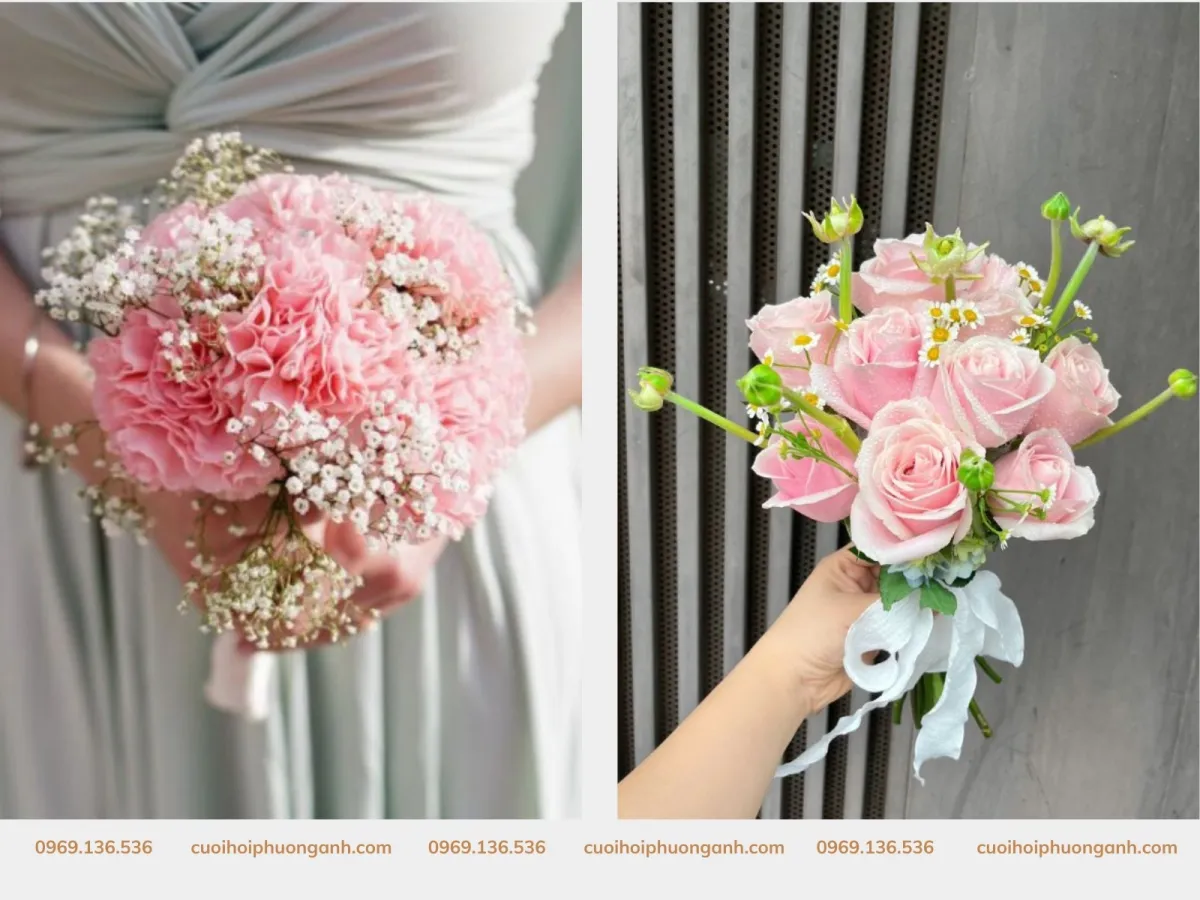 Mẫu hoa hoa cưới cầm tay cô dâu tại Phương Anh 2