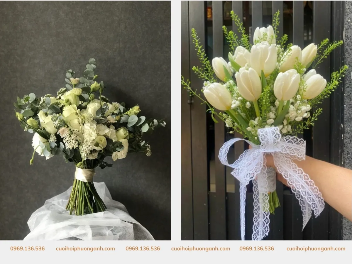 Mẫu hoa hoa cưới cầm tay cô dâu tại Phương Anh 11