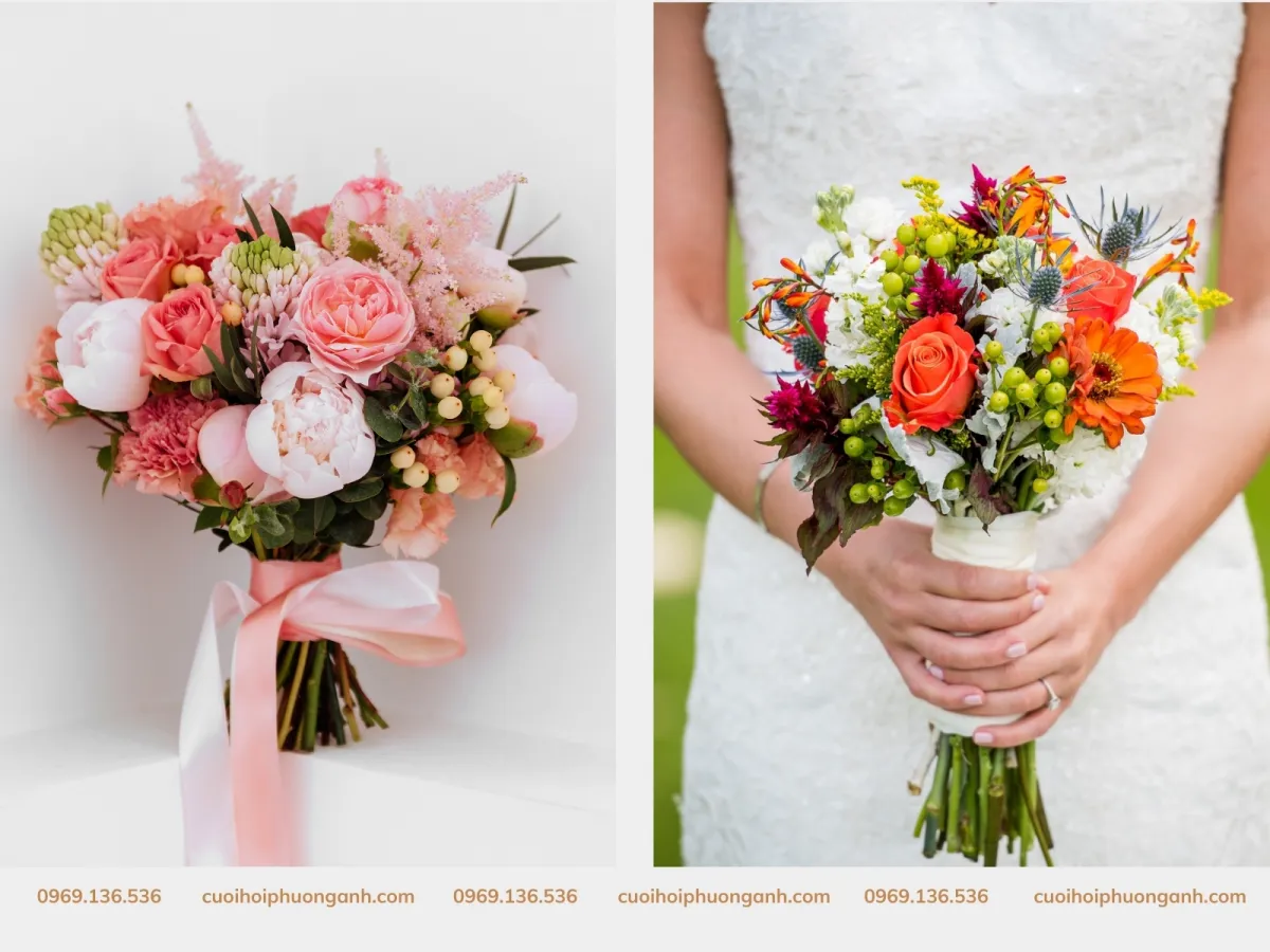 Mẫu hoa hoa cưới cầm tay cô dâu tại Phương Anh