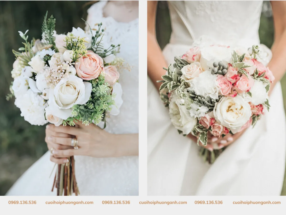Mẫu hoa hoa cưới cầm tay cô dâu tại Phương Anh 1