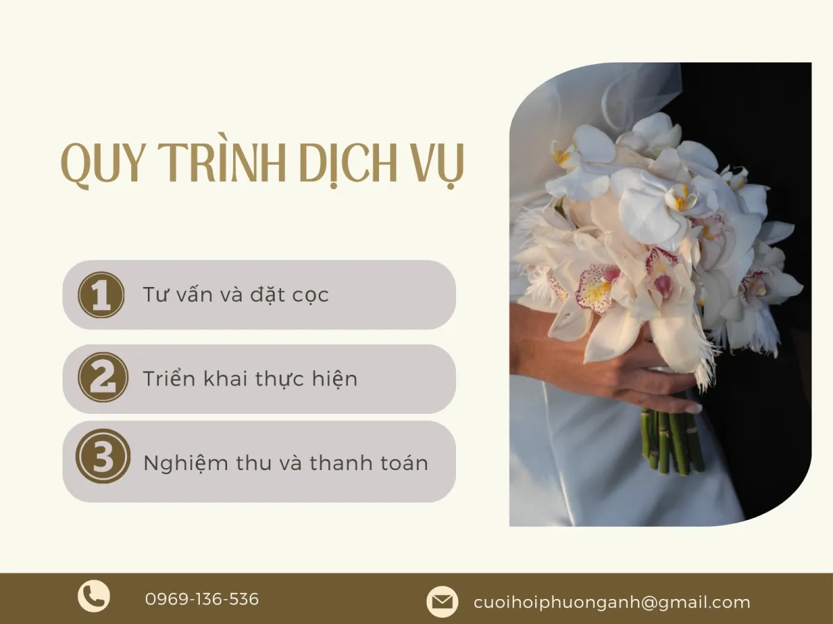 Quy trình đặt hoa cưới cầm tay cô dâu