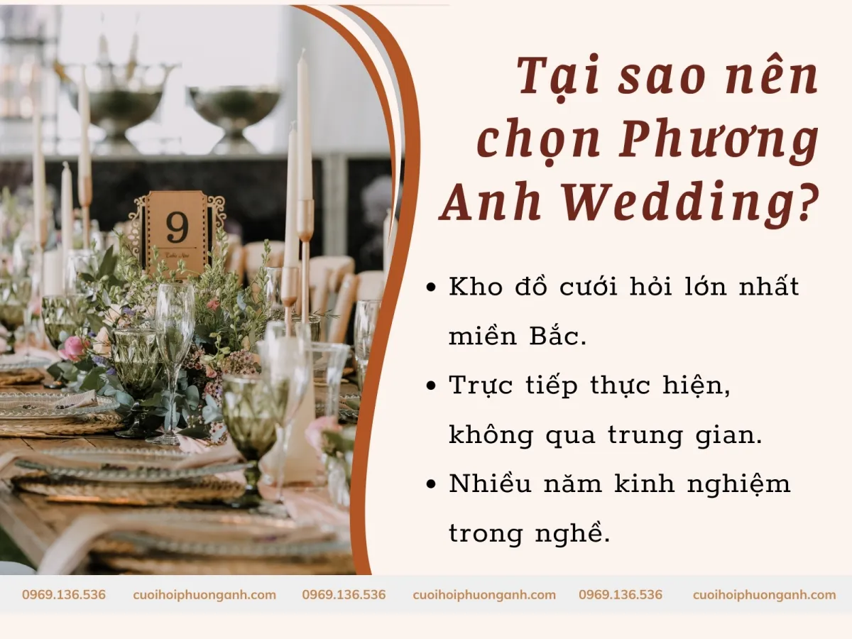 Phương Anh Wedding - Địa chỉ tin cậy cung cấp dịch vụ cưới hỏi trọn gói quận Ba Đình