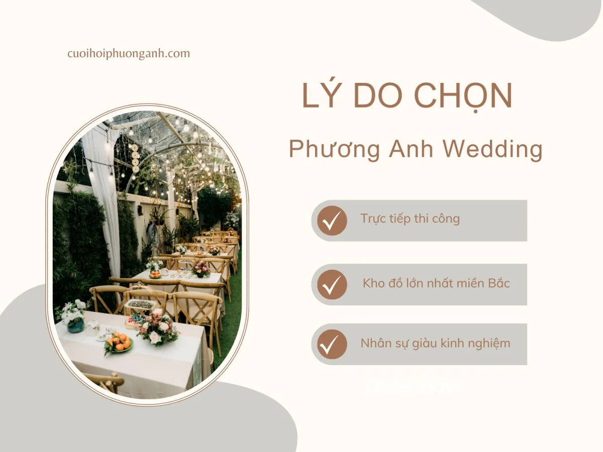Vì sao nên chọn Phương Anh Wedding chu toàn Dịch vụ cưới hỏi Đông Anh