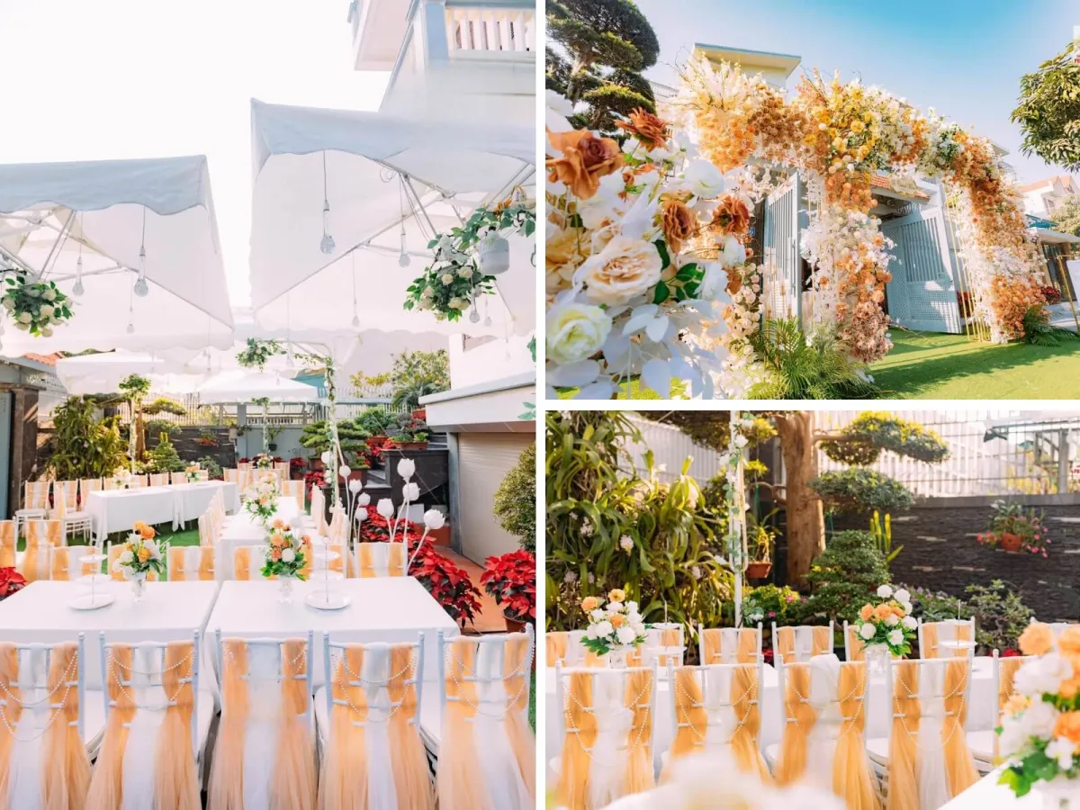 Ý nghĩa rạp cưới màu cam trong đám cưới 