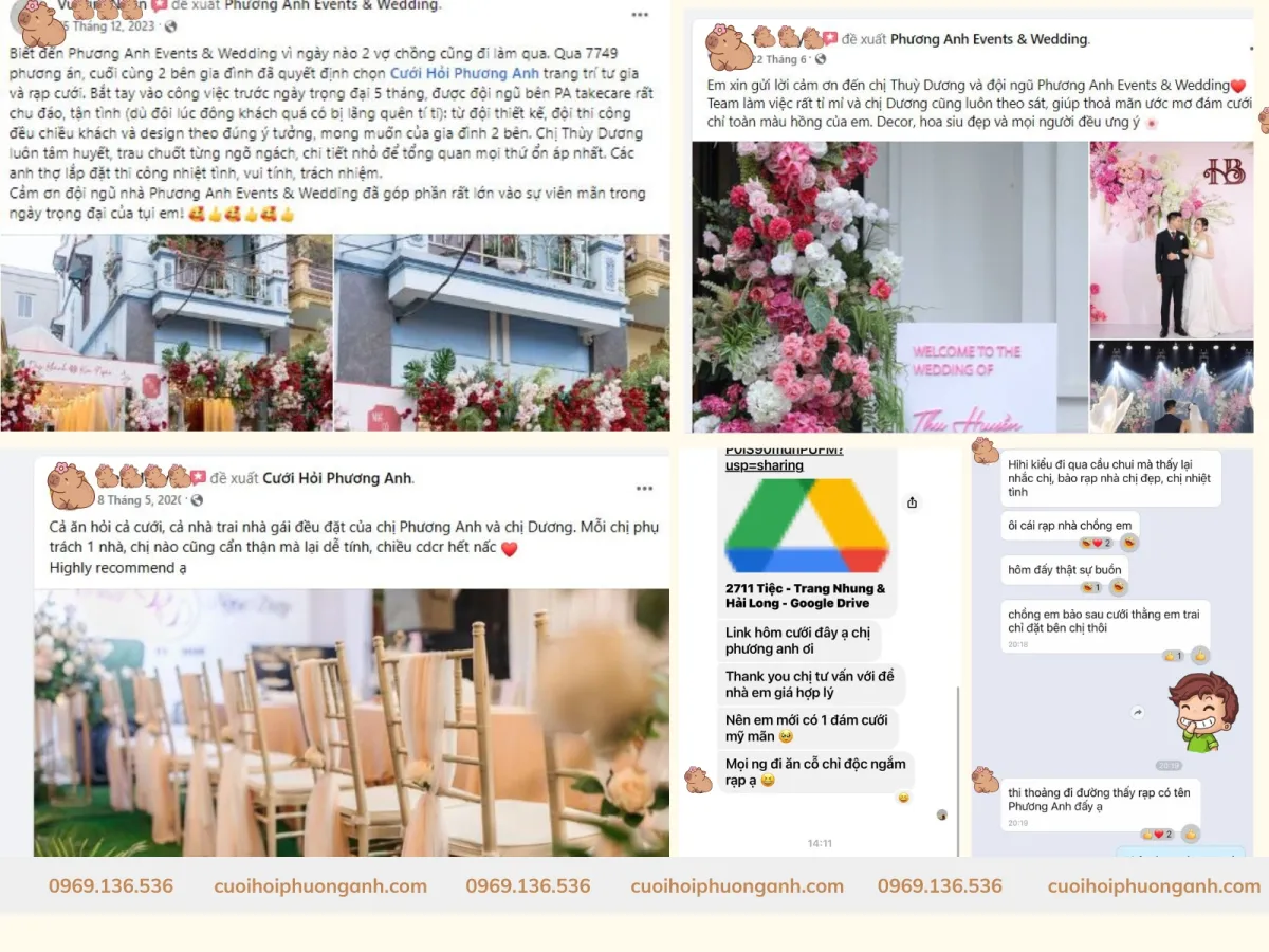 Phản hồi từ khách hàng đã sử dụng dịch vụ của Phương Anh Wedding 2