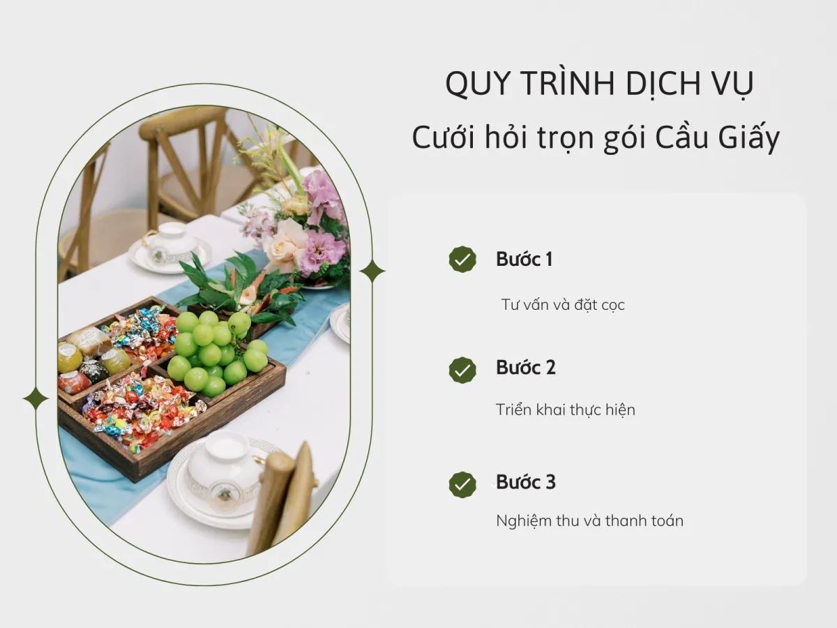 Quy trình dịch vụ cưới hỏi trọn gói tại Cầu Giấy