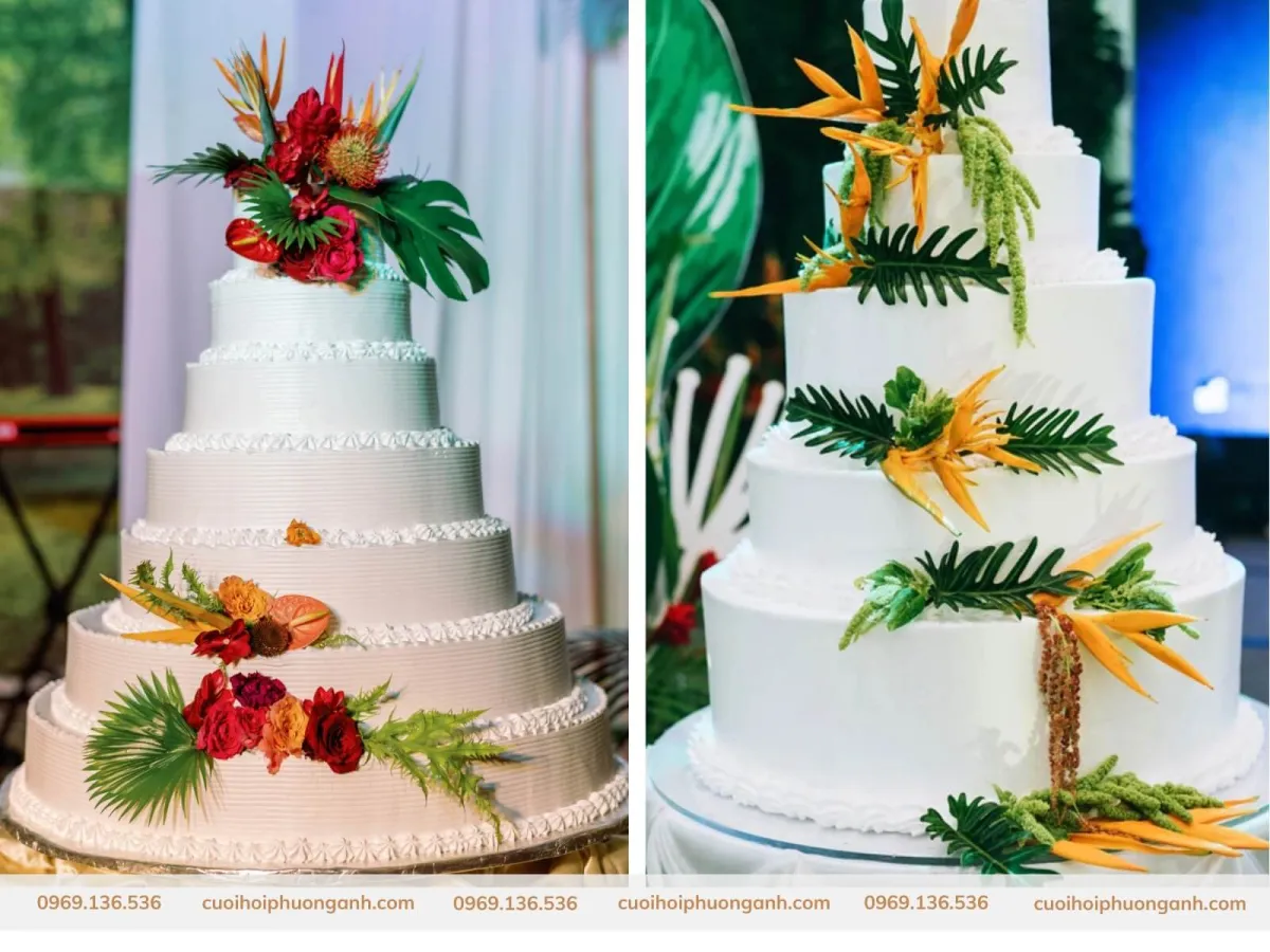 Bánh cưới phong cách Tropical