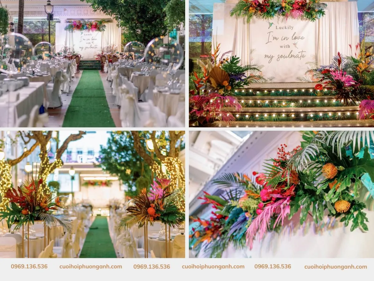 Phong cách Tropical: Mang không gian nhiệt đới đến tiệc cưới