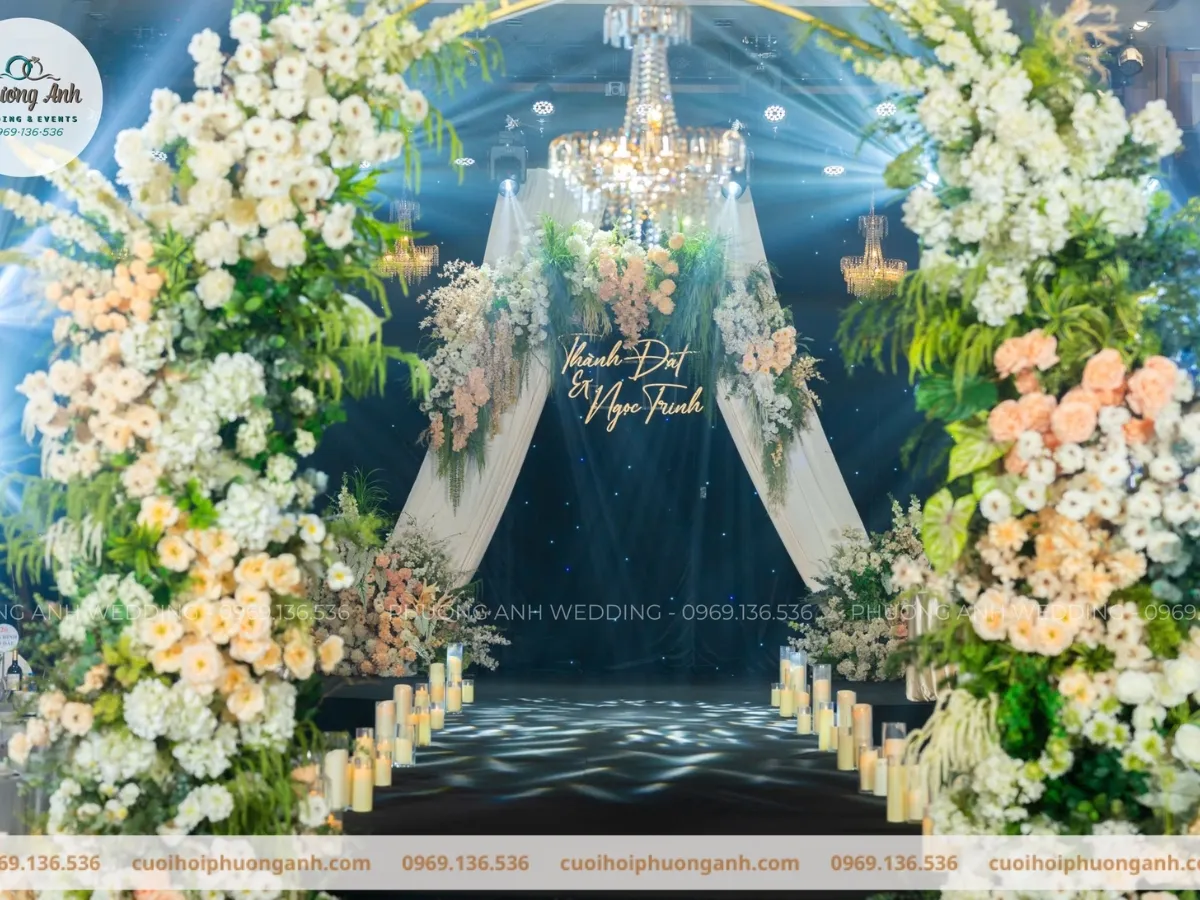 Mẫu trang trí lối đi đám cưới tại Phương Anh Wedding 4