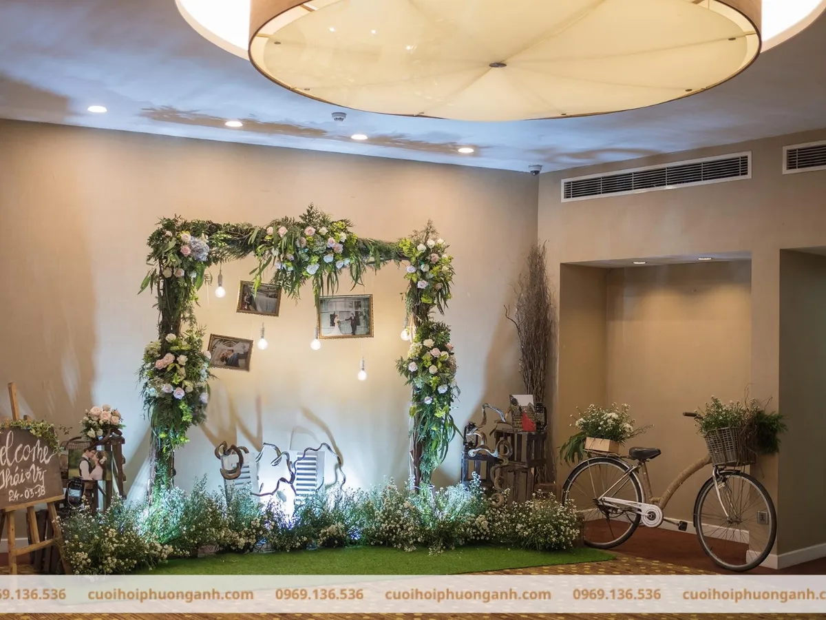 Trang trí sảnh cưới phong cách Rustic