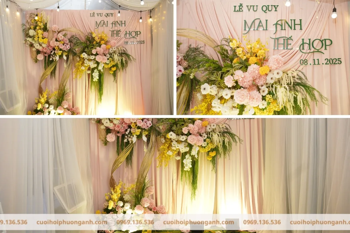 Backdrop lễ vu quy Mai Anh và Thế Hợp 1