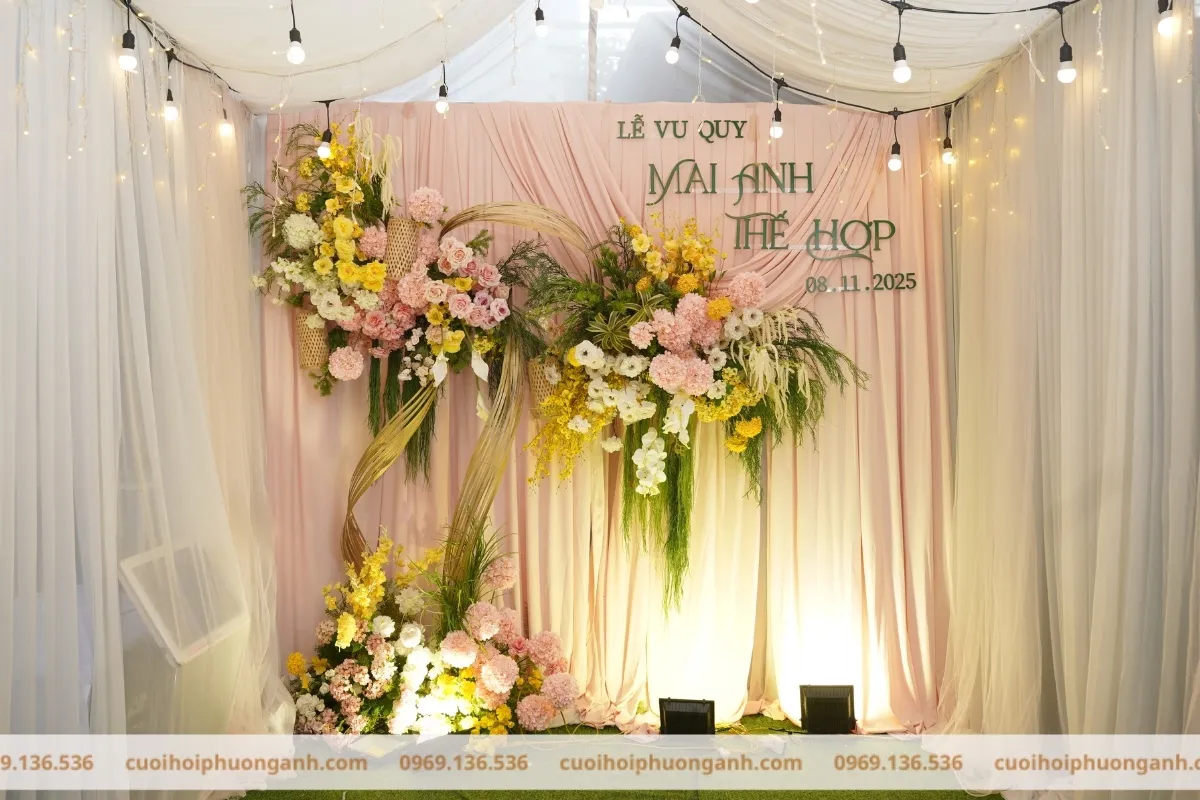 Backdrop lễ vu quy Mai Anh và Thế Hợp 4