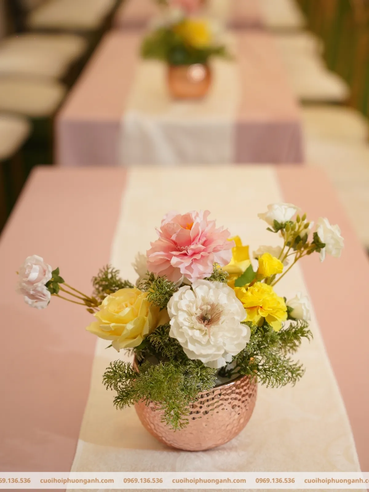 Bàn tiệc vu quy Mai Anh và Thế Hợp 3