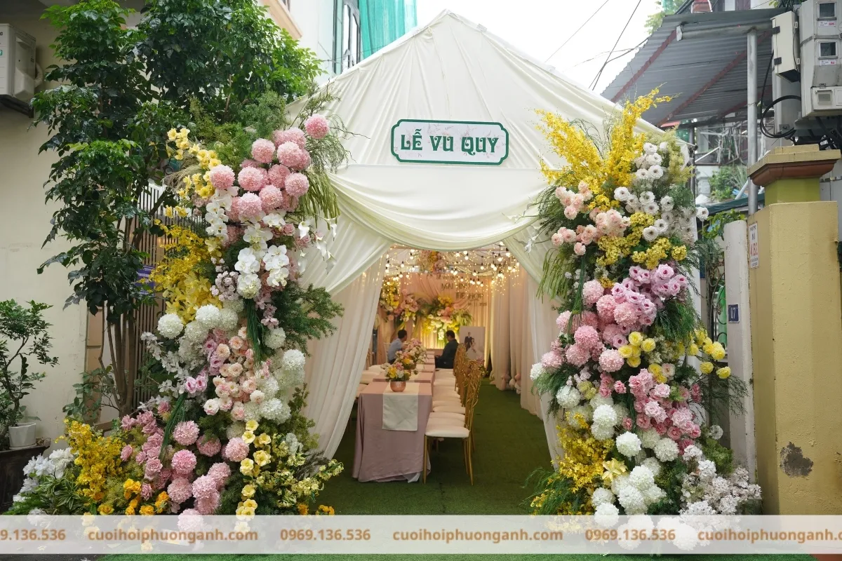 Cổng hoa lễ vu quy Mai Anh và Thế Hợp 2