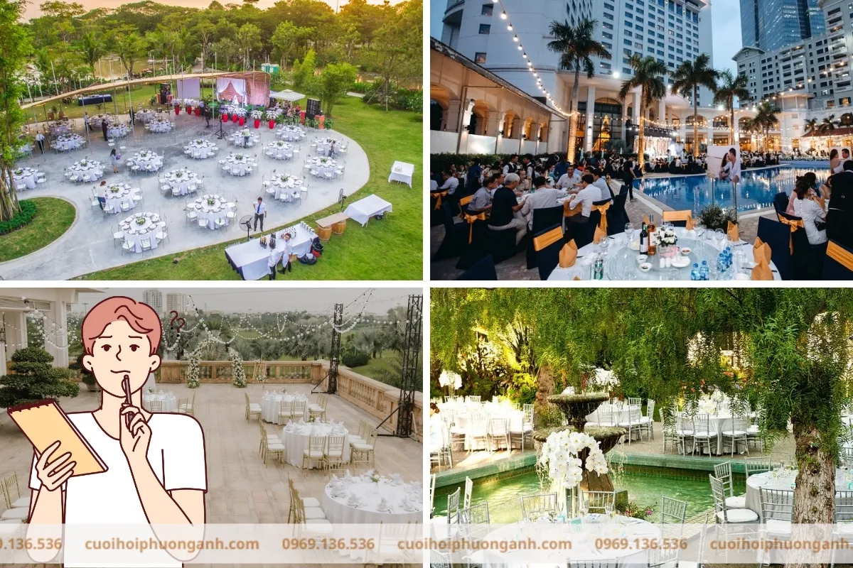 Lựa chọn địa điểm tổ chức tiệc cưới ngoài trời