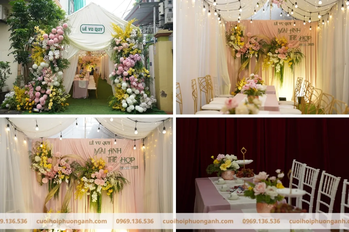 Trang trí lễ vu quy Mai Anh và Thế Hợp