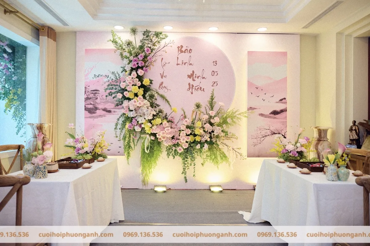 Không gian lễ vu quy Bảo Linh và Minh Hiếu