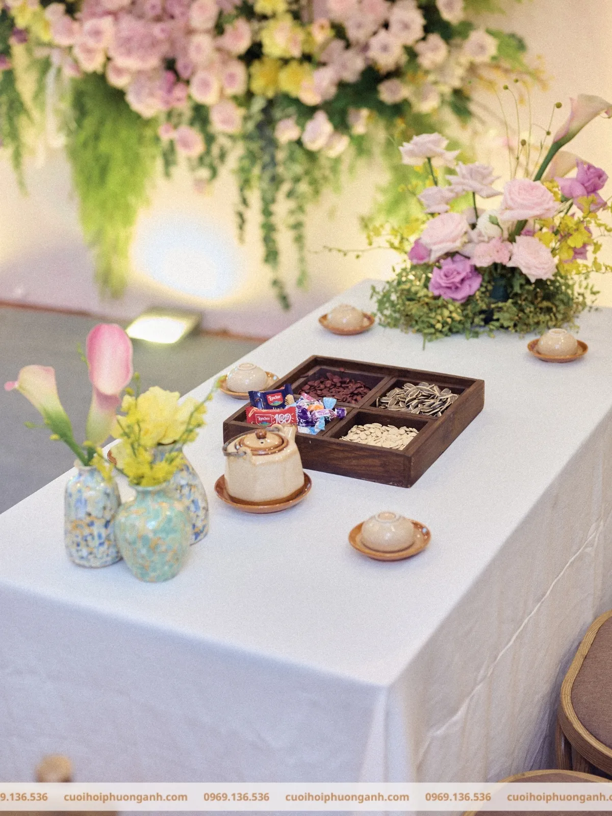 Trang trí bàn tiệc lễ vu quy Bảo Linh và Minh Hiếu 2