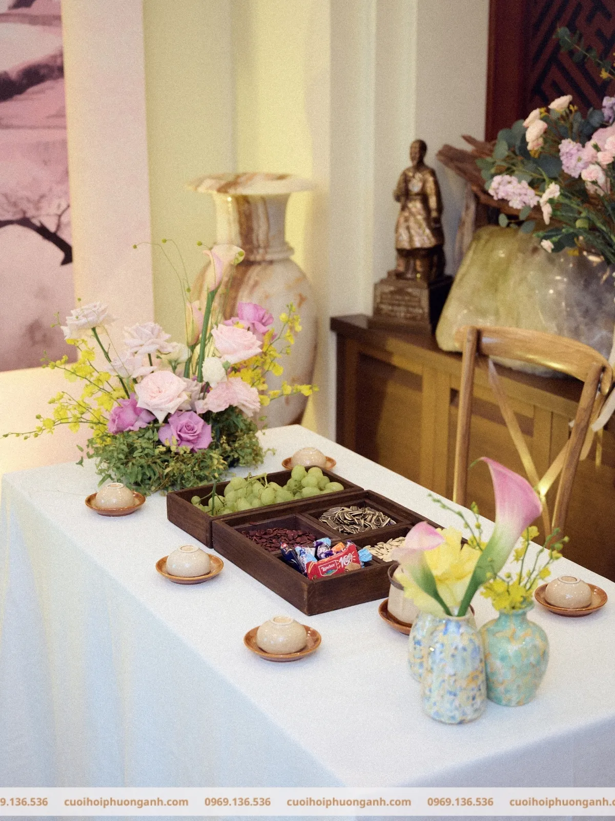 Trang trí bàn tiệc lễ vu quy Bảo Linh và Minh Hiếu 5
