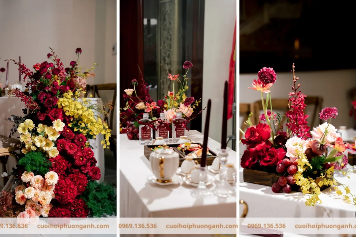 Bàn tiệc lễ thành hôn Mạnh Long và Khánh Linh 1