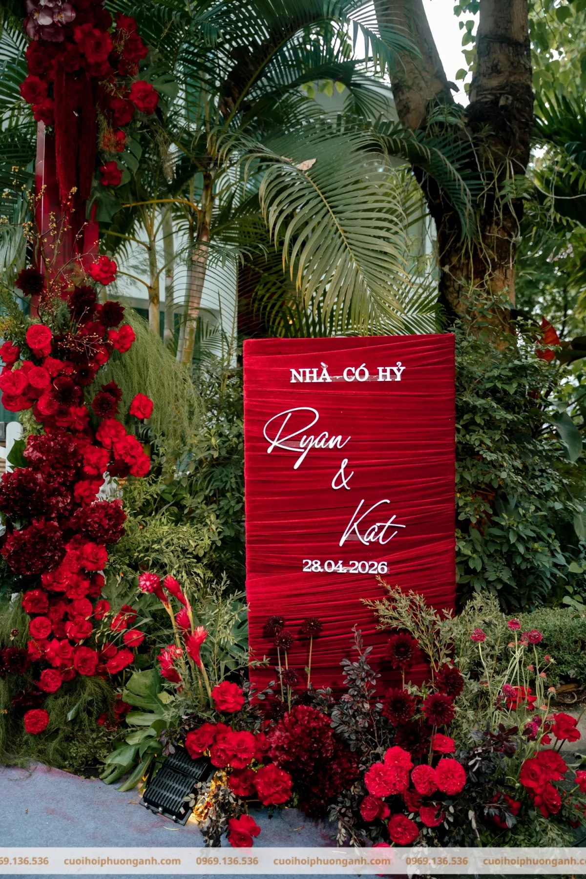 Bảng welcome lễ ăn hỏi Ryan và Kat