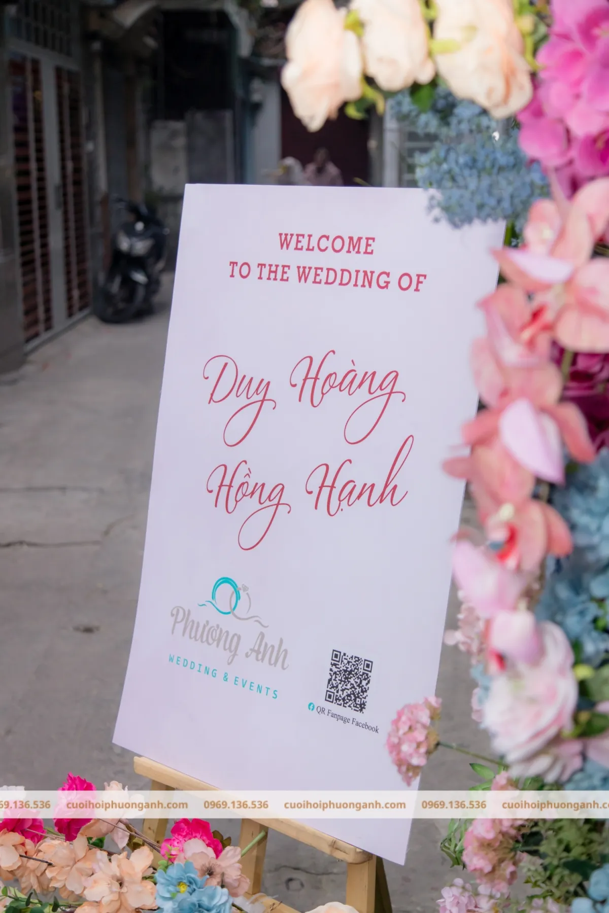 Welcome sign lễ ăn hỏi Duy Hoàng và Hồng Hạnh