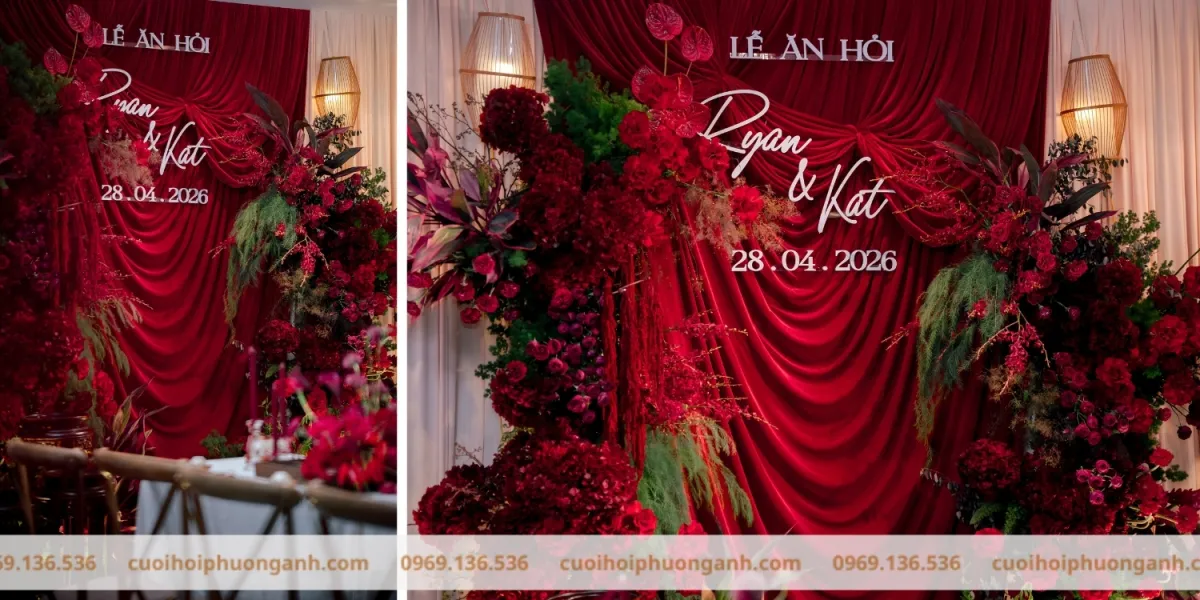 Backdorp lễ ăn hỏi Ryan và Kat