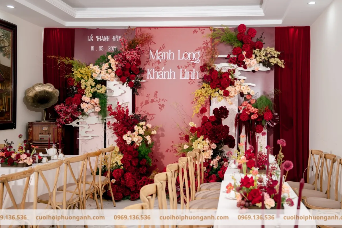 Không gian lễ thành hôn Mạnh Long và Khánh Linh 1