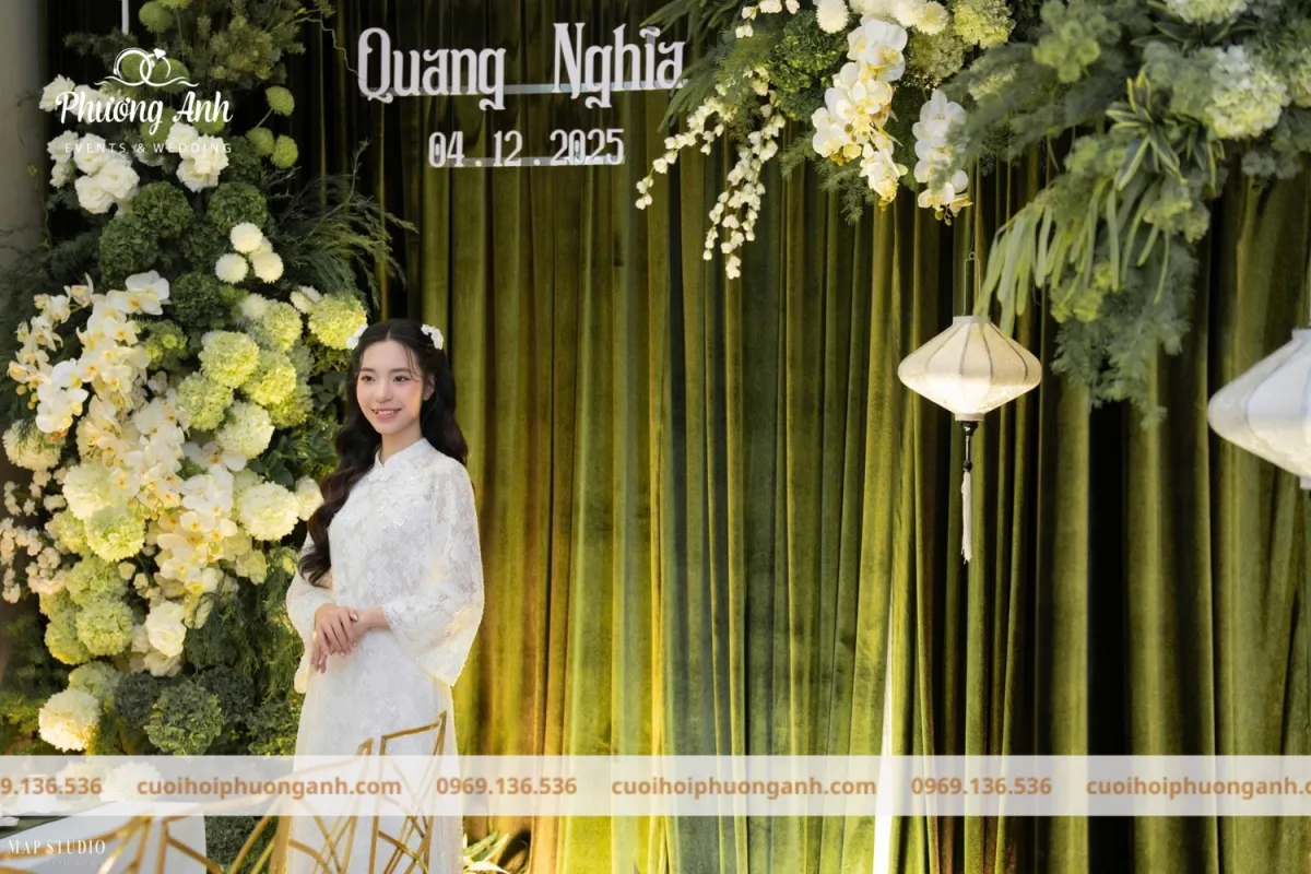 Đám cưới tông màu xanh lá 1