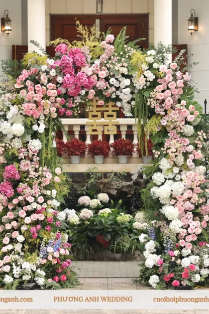 Mãn nhãn với không gian trang trí lễ thành hôn biệt thự cặp đôi Anh Huy - Hoàng Yến